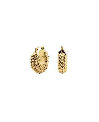 Rosefield Bubble Hoops In 14K Yellow Gold Plated Stainless Steel