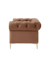 Nicole Miller Raeleigh Leather Pu Chesterfield Club Chair