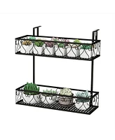 Givimo Flower Pot Holder with Adjustable Hooks and 2 Planter Baskets