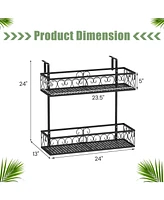 Givimo Flower Pot Holder with Adjustable Hooks and 2 Planter Baskets