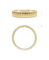 Devata 14K Gold Ribbed Band Ring