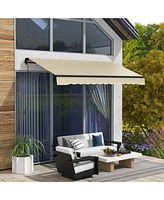 Streamdale Furniture 12' Retractable Patio Awning with Uv Protection