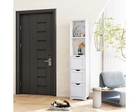 Streamdale Furniture Tall Bathroom Cabinet with Drawers and Shelves