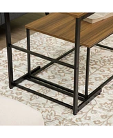 Streamdale Furniture Industrial Nesting Coffee Table Set with Adjustable Height