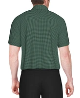 Pga Tour Men's Short Sleeve Mini Check Polo Shirt