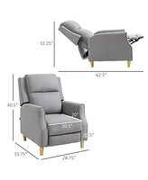 Streamdale Furniture Manual Recliner Chair with Footrest, Contemporary for Living Room