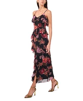 CeCe Women's Floral-Print Ruffled Maxi Dress