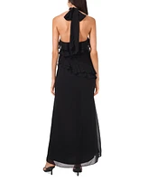 CeCe Women's Ruffled Halter Maxi Dress