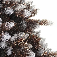 Puleo 7.5-ft. Windsor Spruce Pewter Tinsel Tree with 500 Clear Lights & Stand