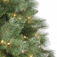 Puleo 7.5-ft. Medium Green Tree with 500 Clear Lights & Stand