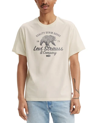 Levi's Men's Relaxed Fit Short Sleeve Crewneck Grizzly Graphic T-Shirt