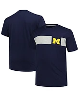 Profile Men's Navy Michigan Wolverines Big Tall Color Stripe T-Shirt