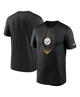 Nike Men's Black Pittsburgh Steelers Big Tall Blitz Legend Icon T-Shirt