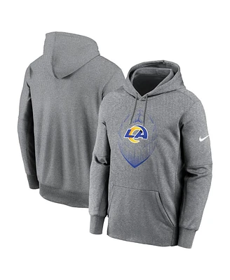 Nike Men's Heather Gray Los Angeles Rams Icon Performance Pullover Hoodie