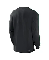 Nike Men's Black Oregon Ducks 2024/25 Sideline Player Tri-Blend Performance Long Sleeve T-Shirt