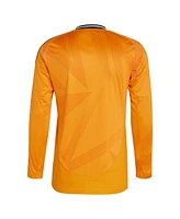 Adidas Men's Orange Real Madrid 2024/25 Away Replica Long Sleeve Jersey