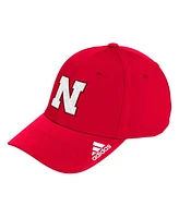 Adidas Men's Scarlet Nebraska Huskers Locker Room Logo Flex Hat