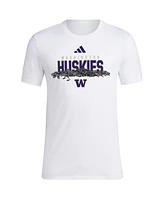 Adidas Men's White Washington Huskies Baseball Sunflower Seeds T-Shirt