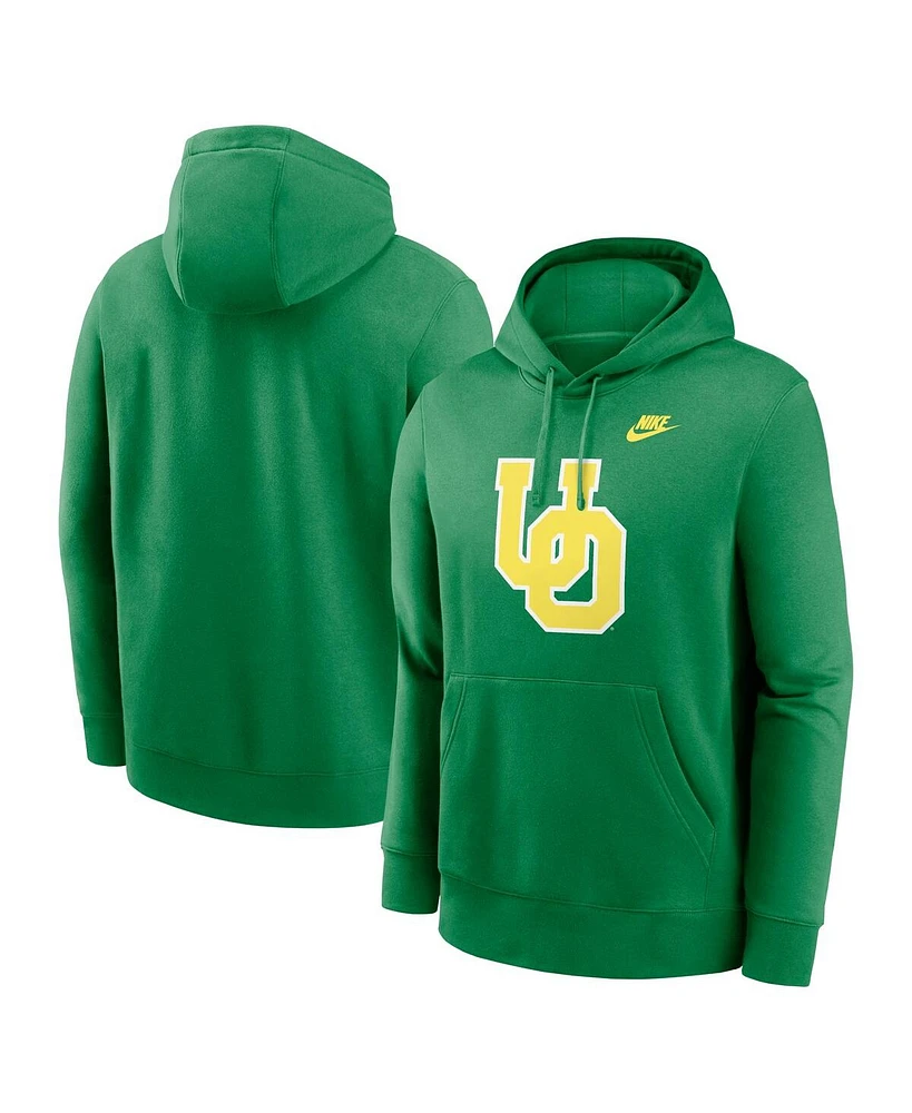 Nike Men's Green Oregon Ducks Legacy Logo Club Fleece Pullover Hoodie