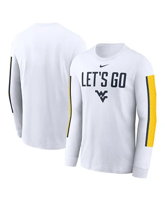 Nike Men's White West Virginia Mountaineers Local Spirit Slogan Long Sleeve T-Shirt