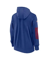 Nike Men's Royal New York Giants 2024 Sideline Club Full-Zip Hoodie