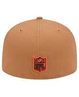 New Era Men's Tan Cleveland Browns Color Pack 59FIFTY Fitted Hat with Side Patch