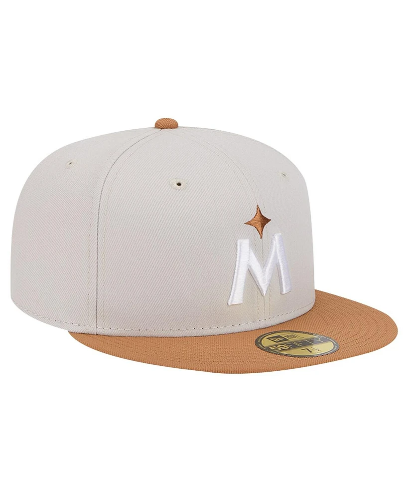 New Era Men's Khaki/Brown Minnesota Twins Two-Tone Color Pack 59FIFTY Fitted Hat