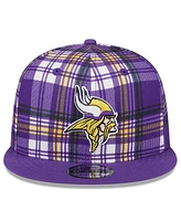 New Era Men's Purple Minnesota Vikings 2024 Sideline Statement 9FIFTY Snapback Hat