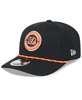 New Era Men's Black Cincinnati Bengals 2024 Sideline 9SEVENTY Stretch-Snap Hat