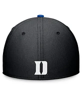 Nike Men's Black Duke Blue Devils Primetime Swoosh Flex Hat