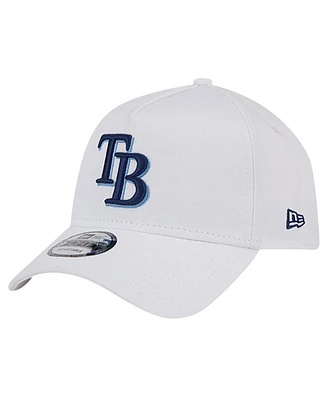 New Era Men's White Tampa Bay Rays Tc A-Frame 9FORTY Adjustable Hat