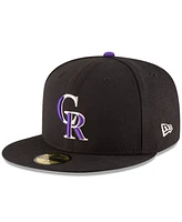 New Era Men's Black Colorado Rockies National Baseball Hall of Fame 59FIFTY Fitted Hat