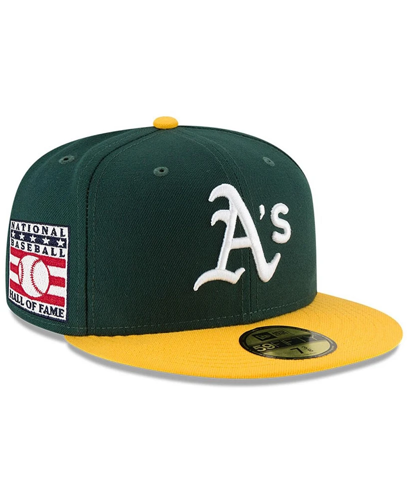 New Era Men's Green/Gold Oakland Athletics National Baseball Hall of Fame 59FIFTY Fitted Hat