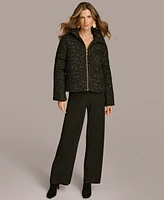 Donna Karan New York Women's Micro-Sequin Puffer Jacket