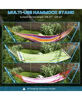 Simplie Fun Adjustable Steel Hammock Stand for 9-14ft Hammocks in Blue