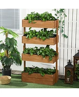 Streamdale Furniture 4-Tier Wooden Vertical Garden Planter