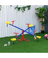 Streamdale Furniture 4-Seater Swivel Seesaw Outdoor Playground Equipment