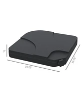 4-Piece Offset Umbrella Base with Weight Plates (158 lb/60 L) in Black