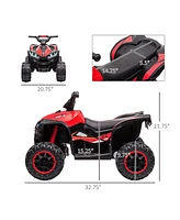 Streamdale Furniture Kids Electric Quad Atv: Music, Wear-Resistant Wheels