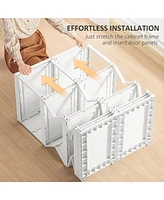 Portable Wardrobe Closet with Cubes, Hanging Rod, and Magnet Doors