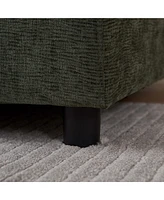 Armless Upholstered Accent Chair with Adjustable Backrest