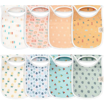 KeaBabies Baby Boys 8-Pack Bibs for Boys, Girls, Pull-on Bibs, Drool Boy, Girl, Bib Unisex