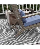 Wicker Adirondack Chair with Ottoman and Cushions for Outdoor Fire Pit