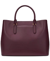 Lauren Ralph Women's Full-Grain Smooth Leather Large Marcy Satchel