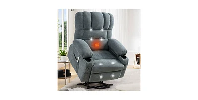 Streamdale Furniture Power Lift Recliner for Elderly with Heat, Massage, Usb Charging