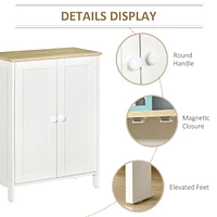 Simplie Fun White Double Door Storage Cabinet