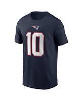 Nike Men's Mac Jones Navy New England Patriots Player Name Number T-Shirt