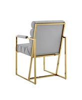 Inspired Home Maja Pu Leather Dining Chair With Arm