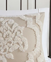 Madison Park Viola Damask Tufted 3-Pc. Duvet Cover Set