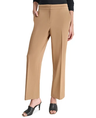 Dkny Petite Seamed Waistband Wide-Leg Pants